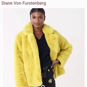DVF x Apparis Paulette Faux Fur Coat